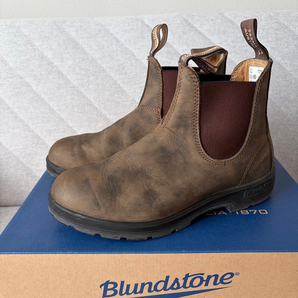 Blundstone Rustic Brown Leather Chelsea Boots (AU 5.5)